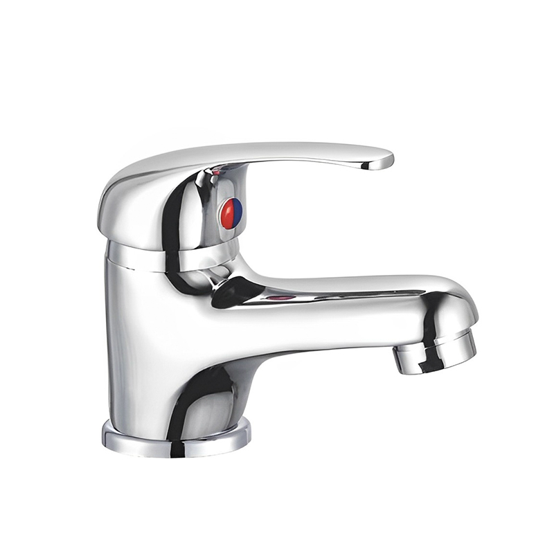 OJ-J1281H Kupaonska slavina za umivaonik srebrne boje modernog dizajna od legure cinka
